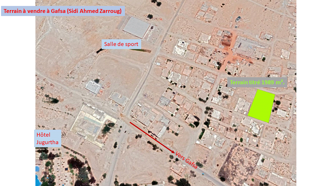 Gafsa Sud Sidi Ahmed Zarrouk Terrain Terrain nu Terrain nu pour habitation ou commerce