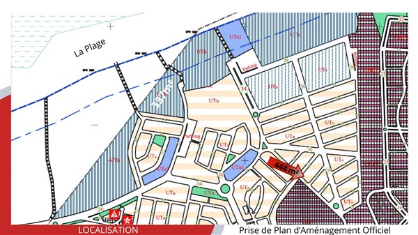 Hammam Chatt Borj Cedria Terrain Terrain nu Terrain de 444m2 de coin  620 d le m2