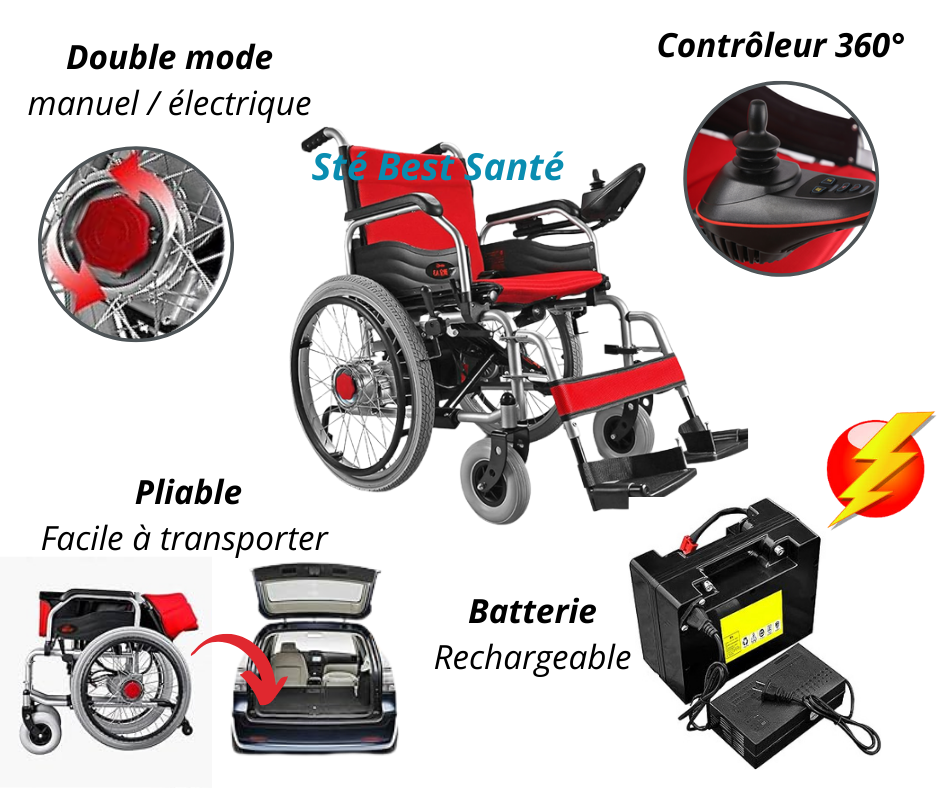 Sfax Sud El Ain Champ Champ Fauteuil roulant electrique confort pliable